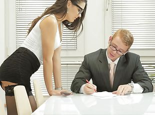 Cute Secretary Sheris Fucked By Young Handsome Boss
